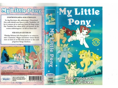My Little Pony , Enhörningarna Som Försvann  VHS